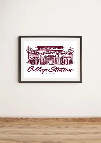 Texas A&M Aggies | Kyle Field | 16 x 20 Poster Print | College Station TX Cover