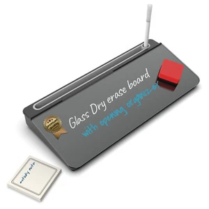 Audiovisual Direct Glas Desktop Computer Notizblock Set enthält Stift & Radierer - Bild 1 von 21