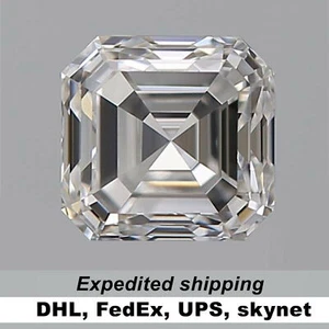 GIA CERTIFIED .70 Ct. Natural Square Emerald Cut Diamond F Color VVS1 Clarity -2 - Picture 1 of 9