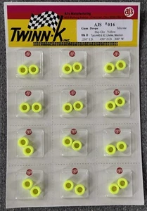 12x AJ's FAMOUS GUM DROP Neon Yellow Silicone Tires #016 Type D AFX+ See Chart - Picture 1 of 1