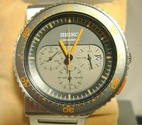 Seiko Giugiaro SCED023 Spirit Watch Limited Quartz 7t12 Men Chronograph Orange