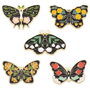 Butterfly Pin 5pc Set Brooch Pin Animal Insect Cartoon