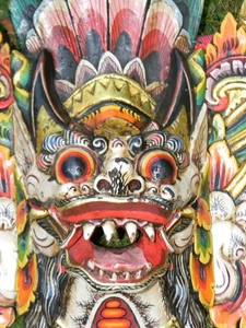 Vintage balinesische Banaspati Raja Barong Guruda Stamm Topeng Tanzmaske 20" - Bild 1 von 12