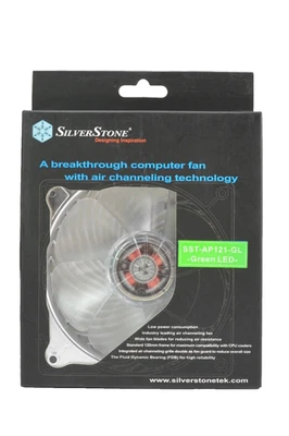 SilverStone Lüfter SST-AP121-GL 120*120*25,4 mm, NEU/OVP; K65 - Bild 1 von 2