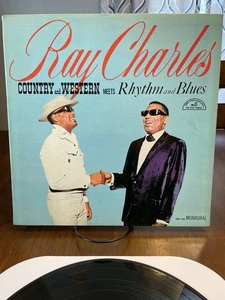 Ray Charles Country & Western Meets Rhythm & Blues RARE First Edition Cover Art! - Picture 1 of 4
