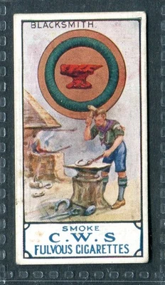 C.W.S. CWS 1912 "BOY SCOUT SERIES #4 BLACKSMITH" CIGARETTE CARD - Image 1 of 2