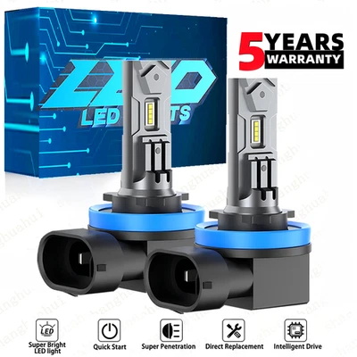 H11 LED Headlight Super Bright Bulbs Kit 10000K White 360000LM High/Low Beam - Image 1 of 4