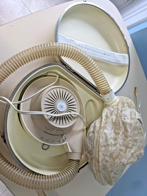 Estuche secador de pelo portátil GE Deluxe vintage con capó suave F42HD4 FUNCIONA Foto 1 de 4