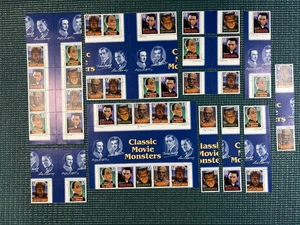 Scott #3168: Classic Movie Monsters MNH Group of Gutter Pairs & Blocks. - Picture 1 of 1