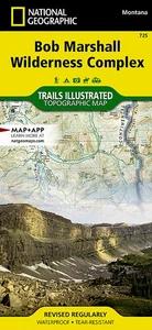 National Geographic Bob Marshall Wilderness MT Map 725 - Picture 1 of 3