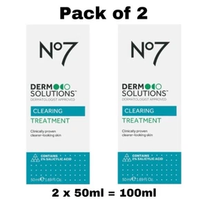 2 X Derm Solutions Clearing Treatment 50ml ( Total 100 ml ) - Picture 1 of 7