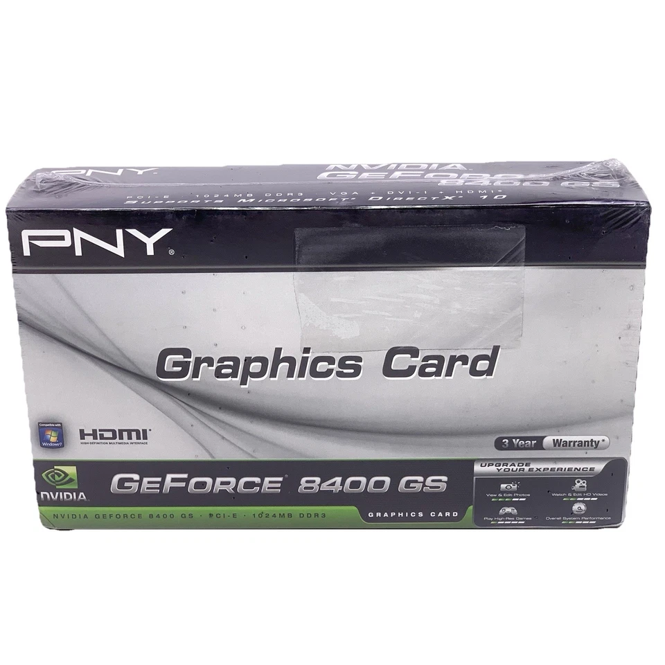 PNY NVIDIA GeForce 8400GS (VCG841024D3SXPB) 1024MB DDR3  PCI-E Graphic Card - Image 1 of 4