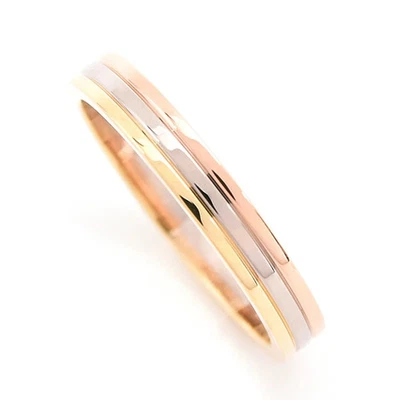 Подлинное мужское обручальное кольцо Cartier Trinity 60 размер 19,5 золото 750YG×WG×PG от - Изображение 1 из 4