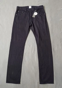 Neu aus altem Lagerbestand Deadstock Ruell & Ray schwarze Herrenjeans 32 x 34" Denim Knopfleiste handgefertigt USA - Bild 1 von 16