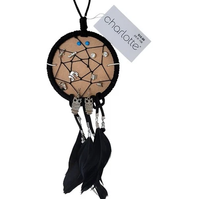 Charlotte Dreamcatcher Earring Set 5 Studs + Owl Dangles Boho Festival NWT - Image 1 of 4