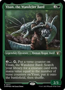Yisan, the Wanderer Bard - Foil Etched Magic mtg Light Play, English Commander M - Picture 1 of 1