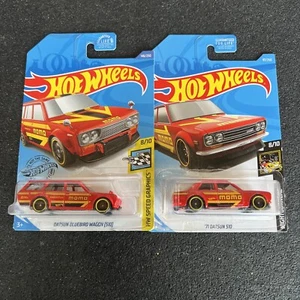 Hot Wheels Red ‘71 Datsun 510 Bluebird Station Wagon Sedan Variation Set Momo - Picture 1 of 1