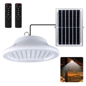 Solar Light Ceiling Pendant Light Outdoor Garden Garage Shed Lamp Waterproof - Picture 1 of 15
