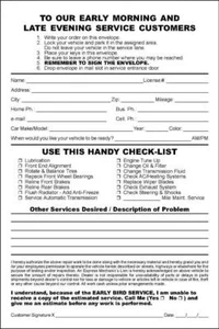1000 Automotive Night Drop Envelopes 6 x 9 Repair & Service Departments - Picture 1 of 1