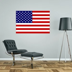 USA United States of America FLAG GIANT WALL STICKER decal car art vinyl 5 sizes - Picture 1 of 1