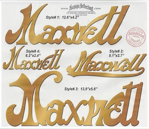 Maxwell Radiator Script BRASS or Stainless Steel CHOICE - Picture 1 of 6