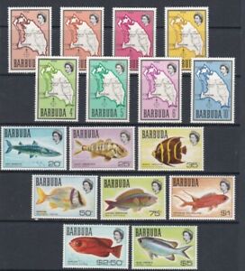 set of 16 mint QEII stamps from Barbuda. CV £21