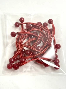 NOS Red Hair Knockers Mini Ponytail Holders ~ Pack of 20 Cheer Dance Y2K Vintage - Picture 1 of 4