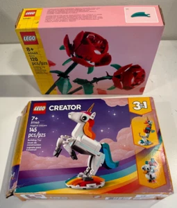 (2) LEGO Sets | #40460 Rosen & #31140 Magisches Einhorn 3in1 | Neu & LN - Bild 1 von 10