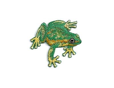 Frog-Verde-Anfibio-hierro En Apliques Bordados Patch-Artesanía • 4.51€