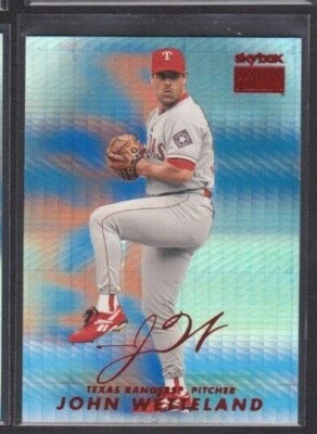 Skybox Premium Star Rubies 1999 paralelo #24 John Wetteland Rangers SSP #/50 Foto 1 de 2