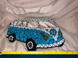 Vintage VM Volkswagen Transporter Bus Mosaic Mirror Wall Hanging - Picture 1 of 4