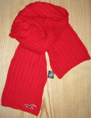 MENS HOLLISTER SEAGULL SOLID RED SCARF - Image 1 of 4