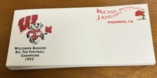 Wisconsin Badgers Big 10 Champs 1993 Rose Bowl Envelopes