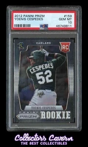 2012 Panini Prizm #159 Yoenis Cespedes PSA 10 (GEM MINT) RC - Picture 1 of 2