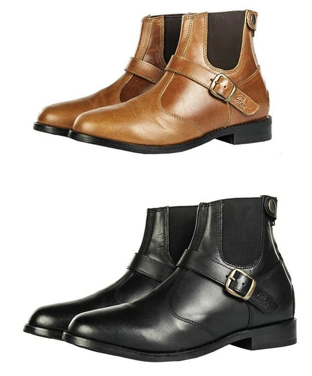 HKM Stiefeletten -Rex Wales- Reißverschluss hinten Hochwertig cognac und schwarz NEU