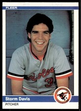 1984 Fleer Storm Davis Baseball Card Baltimore Orioles #5