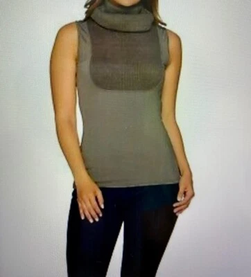 Camisa Kathleen Kirkwood Dictrac-Ease costela gola capuz cinza 1X NOVA A294591 - Imagem 1 de 4