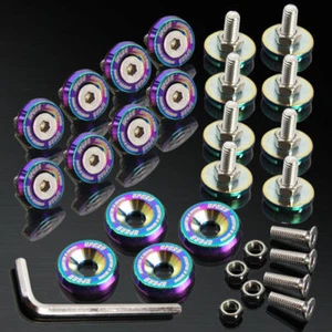 UPGR8 10MM Neo Chrome Fender Washer Bumper Washer Bolt Engine Bay Dress Up 20PCS - Imagen 1 de 1