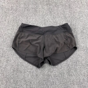Lululemon Speed Up Damenshorts Größe 6 schwarz Laufen Fitnessstudio Activewear - Bild 1 von 8