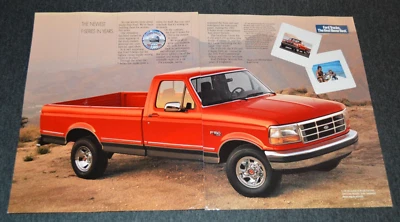 1992 年福特 F150 XLT Lariat 原装经销商广告印刷广告 92 卡车 — 第 1/2 张图片