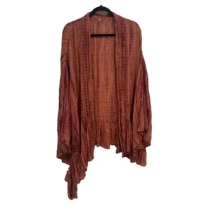 NWOT Free People Women’s Sasha Tie Dye Kimono Belted Ruffled Hem Size M/L - Picture 1 of 16