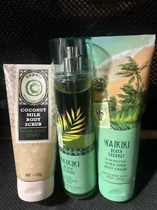 Bath & Body Works WAIKIKI BEACH KOKOS 8 Unzen DUFT 8 Unzen CREME 8 Unzen Peeling SET - Bild 1 von 1