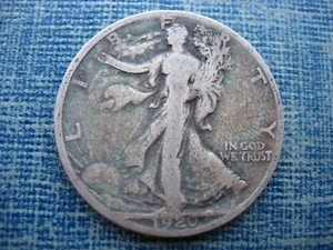 1920-S FINE BETTER DATE WALKING LIBERTY SILVER HALF DOLLAR - L1414 - Bild 1 von 2