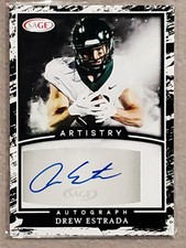 Drew Estrada 2022 SAGE Artistry White Black Border Rookie RC Autograph A-DE