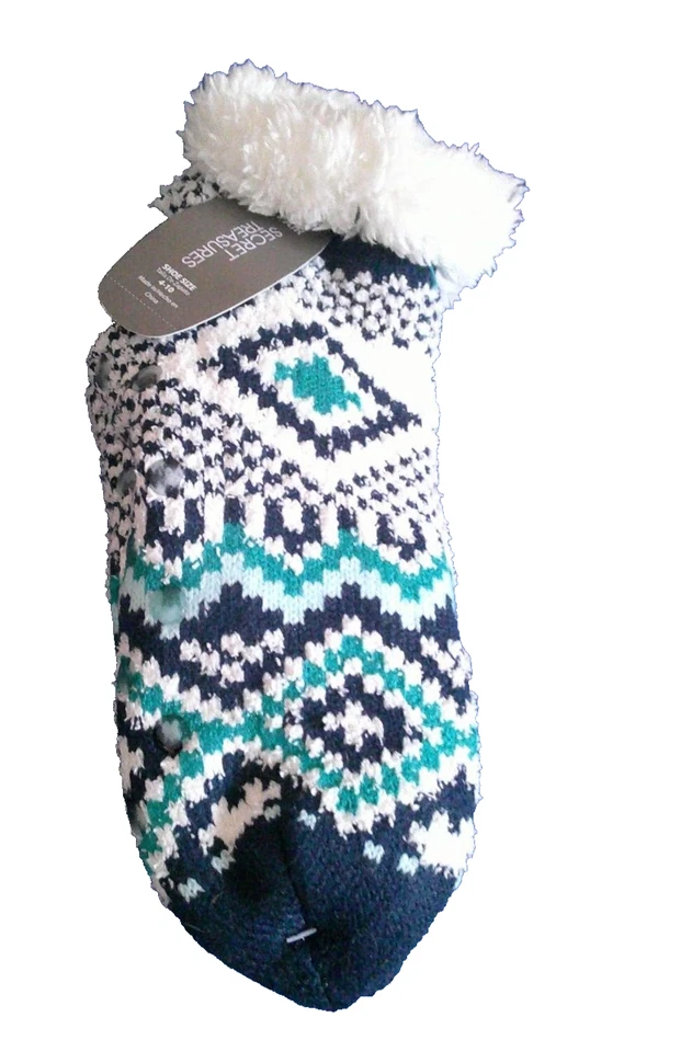 Nuevo zapato calcetines deportivos súper suaves para mujer talla 4-10 estampado azul Foto 1 de 1