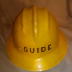 VINTAGE Yellow E. D.  Bullard S.F. USA Hard Boiled FIBERGLASS Hard Hat "GUIDE" - Picture 1 of 16