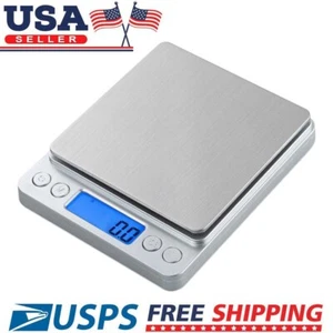 Portable Digital Pocket Scale 3000g x 0.1g Precision Jewelry Gold Coin Gram Herb - Picture 1 of 9