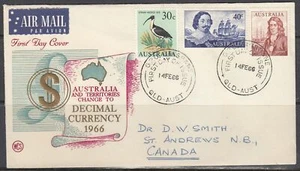 Australia Scott 411-3 WCS FDC - 1966 Emissioni valutarie decimali - Foto 1 di 1