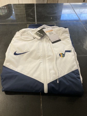 RARE MENS Nike UTAH JAZZ FULL ZIP WITH HOOD Jacket XXL 2XL/T NAVY/WHITE NWT $120 Cover