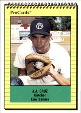 1991 Erie Sailors ProCards 4071 J.J. Cruz Sacramento California CA Baseball Card